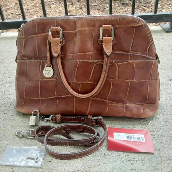 Dooney Croc Zip Satchel - Picture 2 of 8